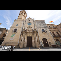 El Vendrell, Sant Salvador, Fassade, Ansicht von Westen von der Pla�a Vella