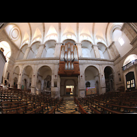 La Selva del Camp, Sant Andreu, Seitlicher Blick auf die Orgel und in die Kirche
