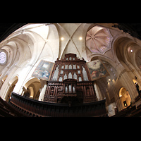 Tarragona, Catedral de Santa Tecla, Seitlicher Blick zur Orgel und in die Kathedrale