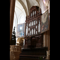 Tarragona, Catedral de Santa Tecla, Orgel, seitlich vom Chor aus gesehen