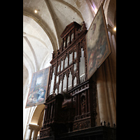 Tarragona, Catedral de Santa Tecla, Orgel, seitlich vom Chor aus gesehen
