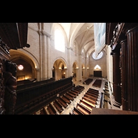 Tarragona, Catedral de Santa Tecla, Seitlicher Blick vom Spieltisch in die Kathedrale zur S�dwestwand