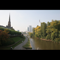 Frankfurt am Main, Dreikönigskirche, Main mit Dreikönigskirche