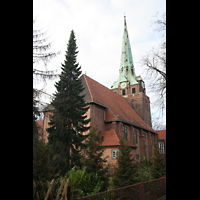 Berlin, Kirche zur Frohen Botschaft Karlshorst, Auenansicht zum Chor