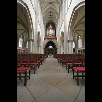 Magdeburg, Dom St. Mauritius und Katharina, Innenraum / Hauptschiff in Richtung großer Orgel