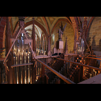 Bremen, Dom St. Petri, Blick vom Dach der Orgel ins Hauptschiff