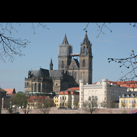 Magdeburg, Dom St. Mauritius und Katharina, Außenansicht von der Elbe aus