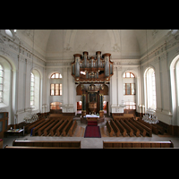 Kirchheimbolanden, St. Paulus, Aussicht von der Mittelempore auf die Orgel