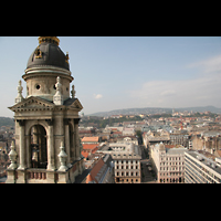 Budapest, Szent Istvn Bazilika (St. Stefan Basilika), Blick zum Berg der Matthiaskirche und Vrmez