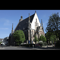 Leipzig, Thomaskirche, Außenansicht schräg von hinten