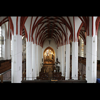 Leipzig, Thomaskirche, Blick von der Sauer-Orgel in die Kirche in Richtung Chor