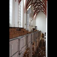 Leipzig, Thomaskirche, Blick von der Sauer-Orgel zur Bach-Orgel