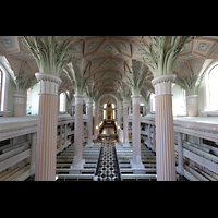 Leipzig, Nikolaikirche, Blick von der Orgelempore in die Kirche