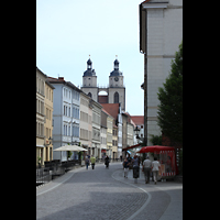 Wittenberg, Stadtkirche St. Marien, Blick von der Coswiger Strae zur Stadtkirche