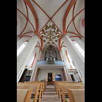 Braunschweig, St. Petri, Blick zur Orgel und ins Gewlbe
