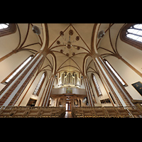 Berlin, St. Nikolai, Orgelempore und Blick ins Gewölbe