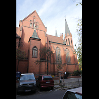 Berlin, St. Paulus Dominikanerkloster, Auenansicht, stliches Seitenschiff und Querhaus