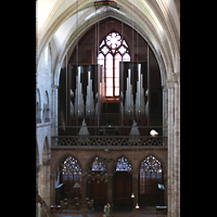 Basel, Mnster, Blick vom Triforium im Chor zur Orgel