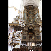 Rostock, St. Marien, Barocke Kanzel und groe Orgel