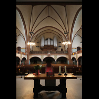 Rostock, Heiligen-Geist-Kirche, Blick ber den Altar zur Orgel