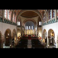 Dsseldorf, St. Antonius, Blick von der Hauptorgelempore in die Kirche