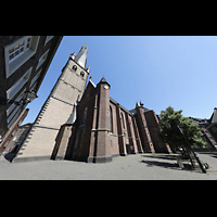 Düsseldorf, Basilika St. Lambertus, Ansicht von der Müller-Schlösser-Gasse aus