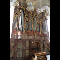 Metten, Benediktinerabtei, Klosterkirche St. Michael, Orgel seitlich
