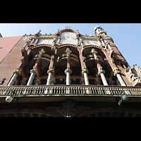 Barcelona, Palau de la Mùsica Catalana, Fassade an der Carrer de Sant Pere Més Alt