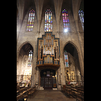 Barcelona, Basílica de Santa María del Pi, Orgel und Seitenwand