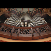 Barcelona, Palau de la Mùsica Catalana, Orgel perspektivisch