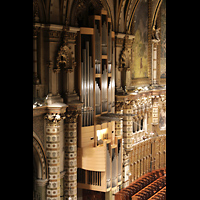 Montserrat, Abadia de Montserrat, Basílica Santa María, Orgel - vom Triforium in Höhe der Rückwand aus gesehen