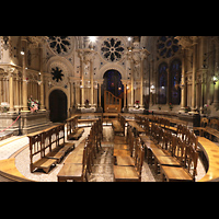 Montserrat, Abadia de Montserrat, Basílica Santa María, Cambril-Saal mit Blick zur Orgel