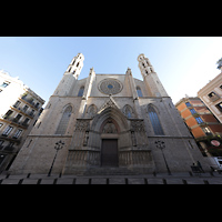 Barcelona, Basílica de Santa María del Mar, Fassade mit Türmen