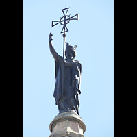 Barcelona, Catedral de la Santa Creu i Santa Eulàlia, Bronzestatue der Heiligen Helena auf der Spitze des Cimbori