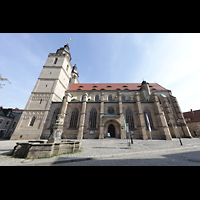 Bayreuth, Stadtkirche Heilig Dreifaltigkeit, Außenansicht von Süden (Kanzleistraße)