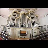 Bayreuth, Schlosskirche, Orgel mit Spieltisch