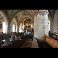 Schöningen am Elm, St. Vincenz, Blick von der Seitenempore zur Orgel