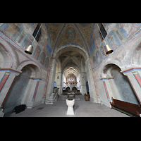 Schöningen am Elm, St. Lorenz, Blick vom Altar zur Orgel