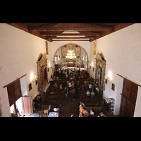 Villa de Arico (Teneriffa), San Juan Bautista, Blick von der Orgel in die Kirche