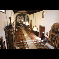 La Orotava (Teneriffa), San Juan Bautista, Blick von der Orgelempore in die Kirche