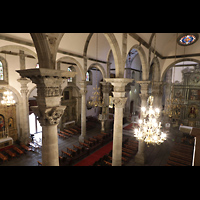 La Orotava (Teneriffa), Nuestra Señora de la Conceptión, Seitlicher Blick von der Orgelempore in die Kirche