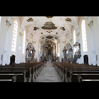 Herbolzheim, St. Alexius, Innenraum in Richtung Chor