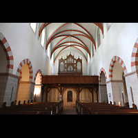 Jüterbog, Klosterkirche St. Marien, Innenraum in Richtung Orgel