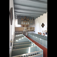 Krummhörn, Reformierte Kirche, Blick von der Kanzel zur Orgel