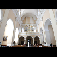 Vilnius, v. Kazimiero banycia (St. Kasimir), Innenraum in Richtung Orgel