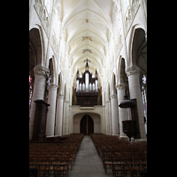 Chalons-en-Champagne, Cathdrale Saint-Etienne, Innenraum in Richtung Orgel