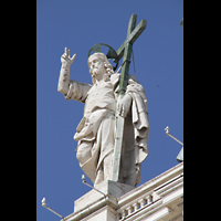 Roma (Rom), Basilica S. Pietro (Petersdom), Christusstatue auf der Fassade des Petersdoms