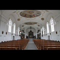 Horw, St. Katharina, Innenraum in Richtung Chor