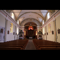 Conthey, Saint-Sverin, Innenraum in Richtung Chor