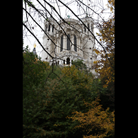 Lyon, Notre-Dame de Fourvire, Ansicht von den Grten zum Ostchor